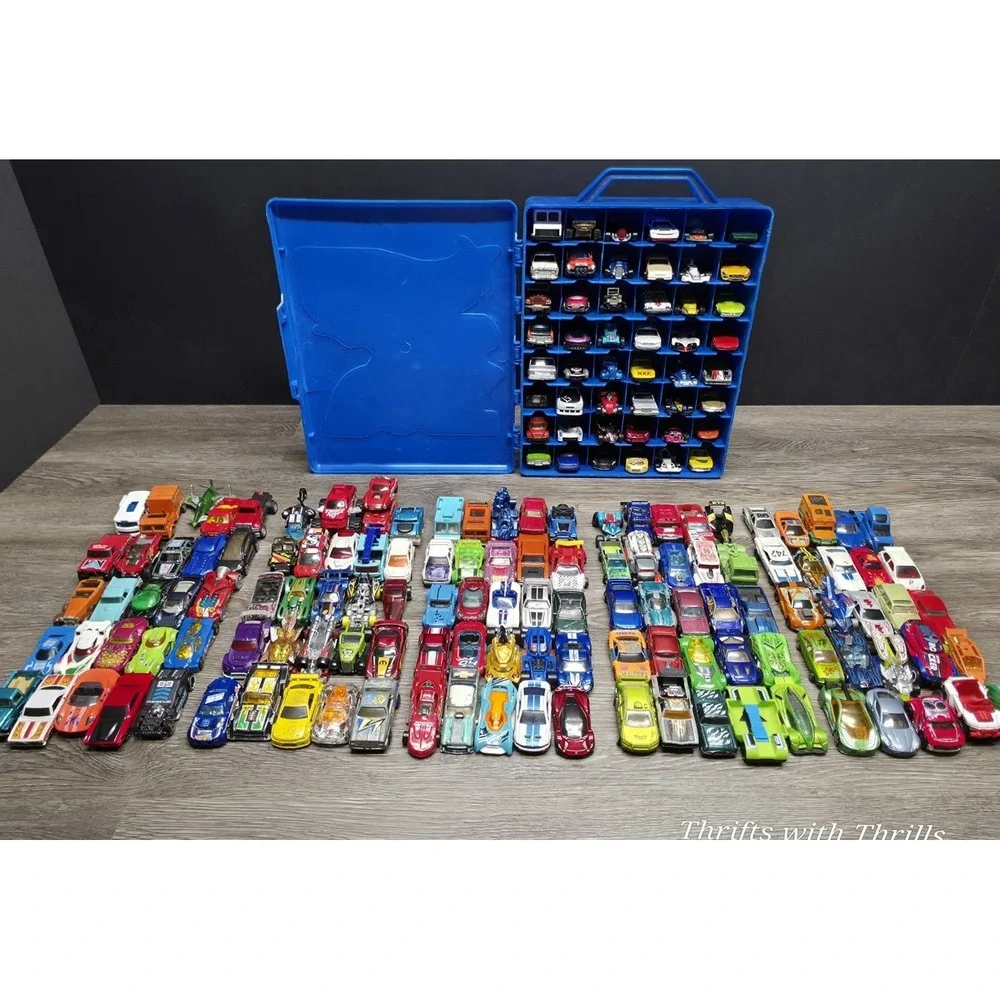Huge 148 Hotwheels Matchbox And More Diecast Cars Bundle With Carrying Case